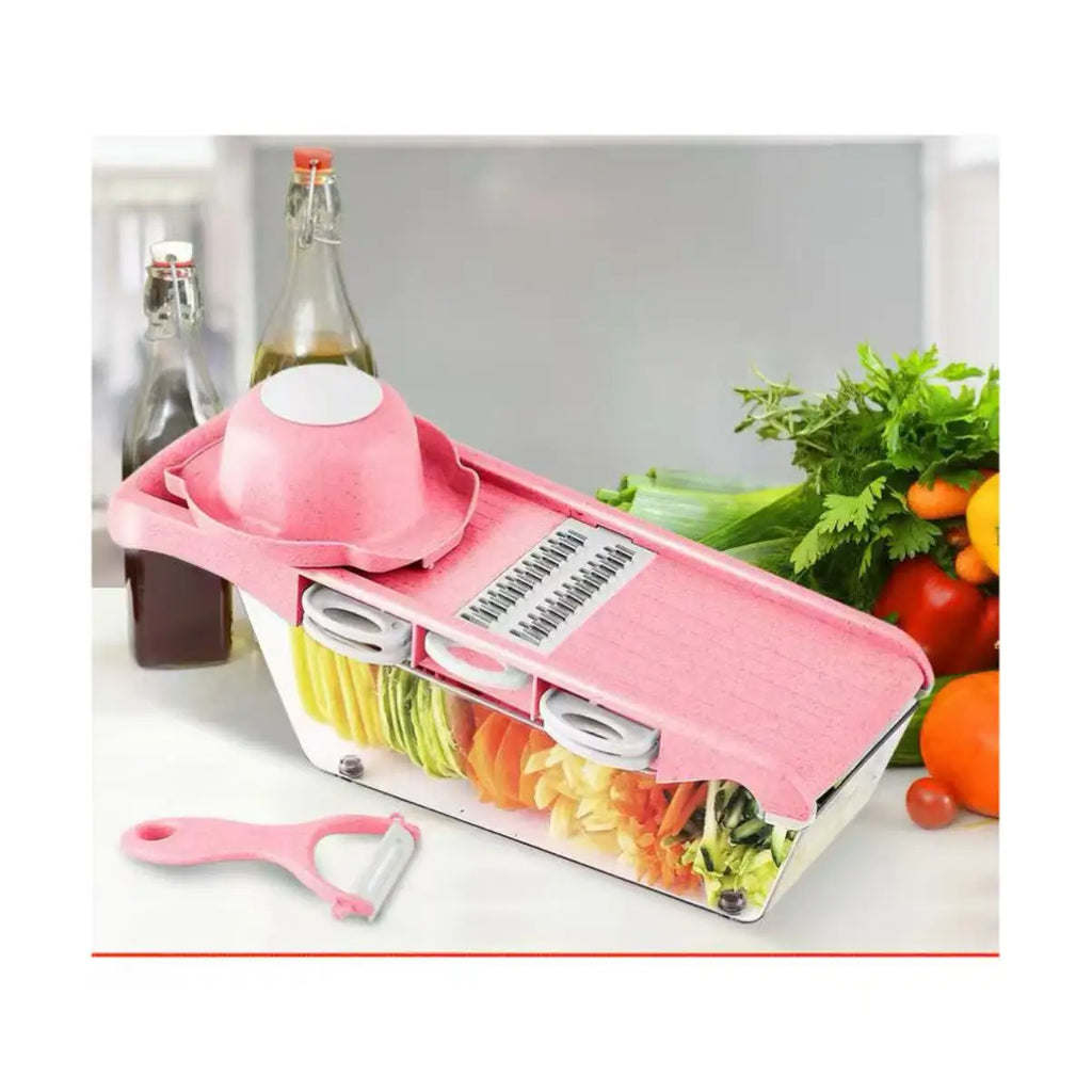 Multifunctional Vegetable Cutter Slicer Grater Potato Peeler Cheese Shredder – Blue