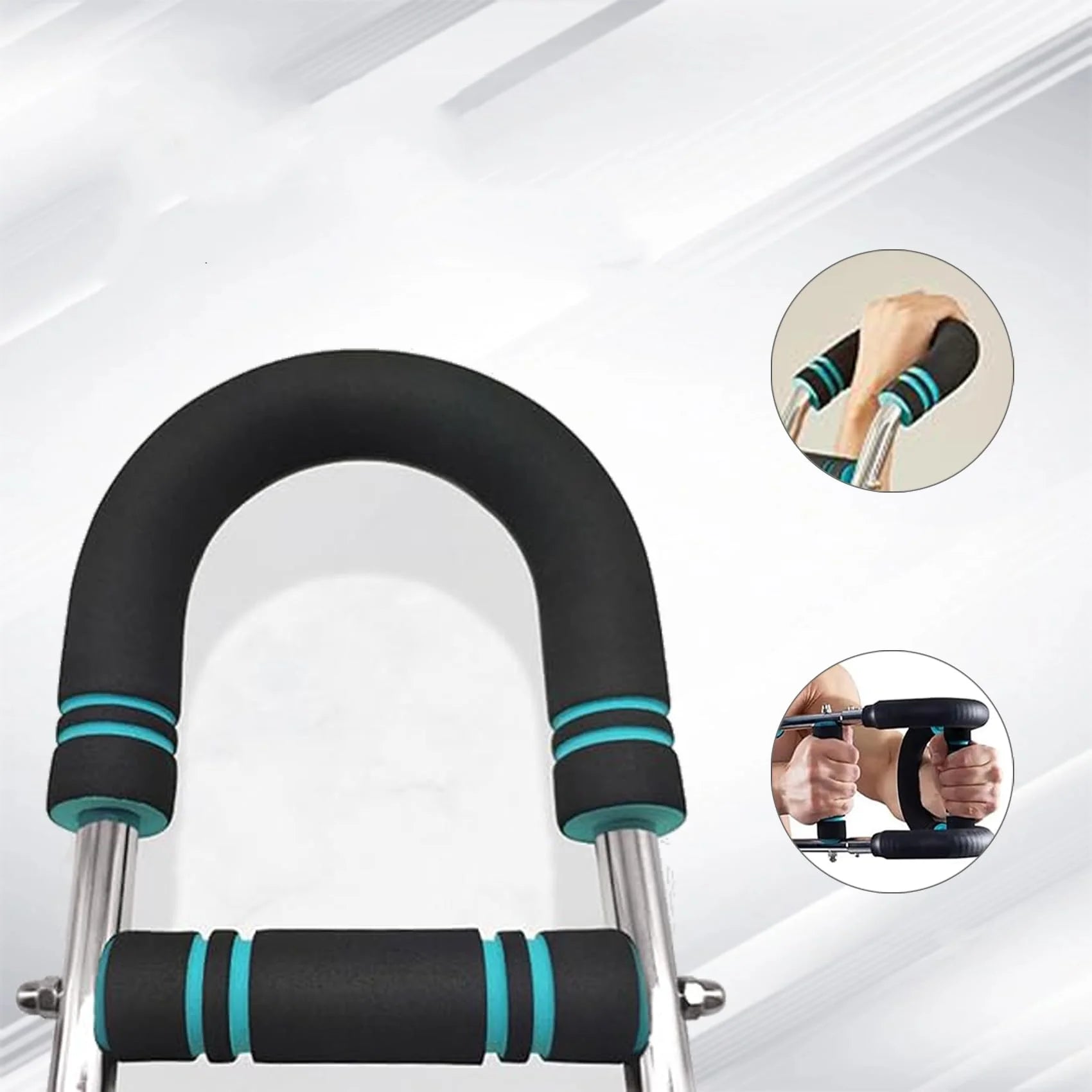Chest Expander Resistance Trainer Adjustable Detachable Arm Strength Fitness Equipment - Blue
