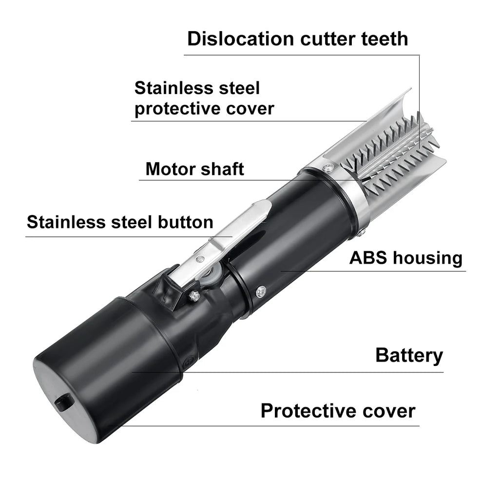 120W Rechargeable Electric Fish Scaler 8800mAh Portable Seafood Cleaner - Gray