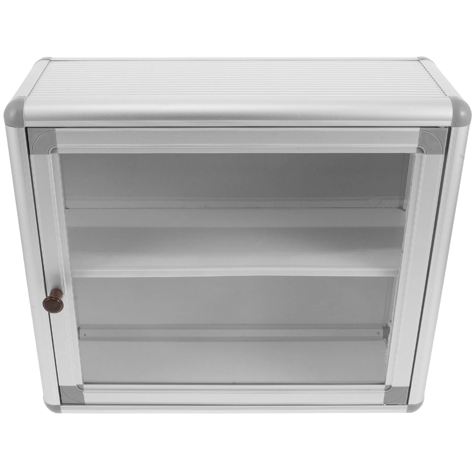 Medicine Cabinet Wall Mounted Waterproof Aluminium Storage Box 2 Layer