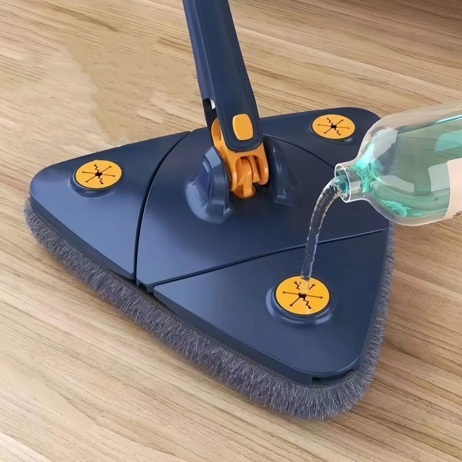 Triangle Mop Telescopic Handle 360 Rotating Head Microfiber Wet Dry Floor Cleaner 5 Pcs Mop Clothes