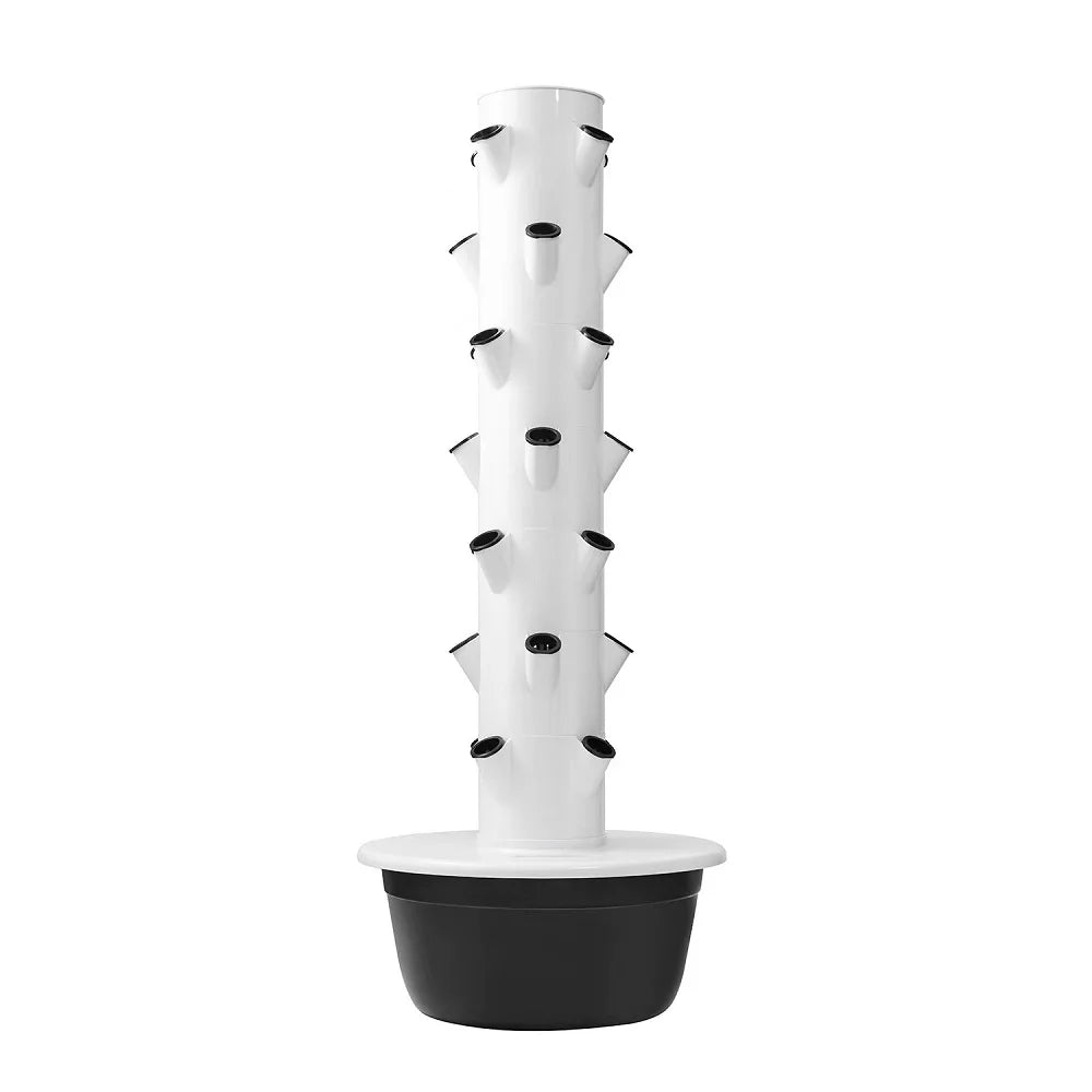 Hydroponic Tower 135cm Vertical Planting System with Timer Vegetable Planter - Black