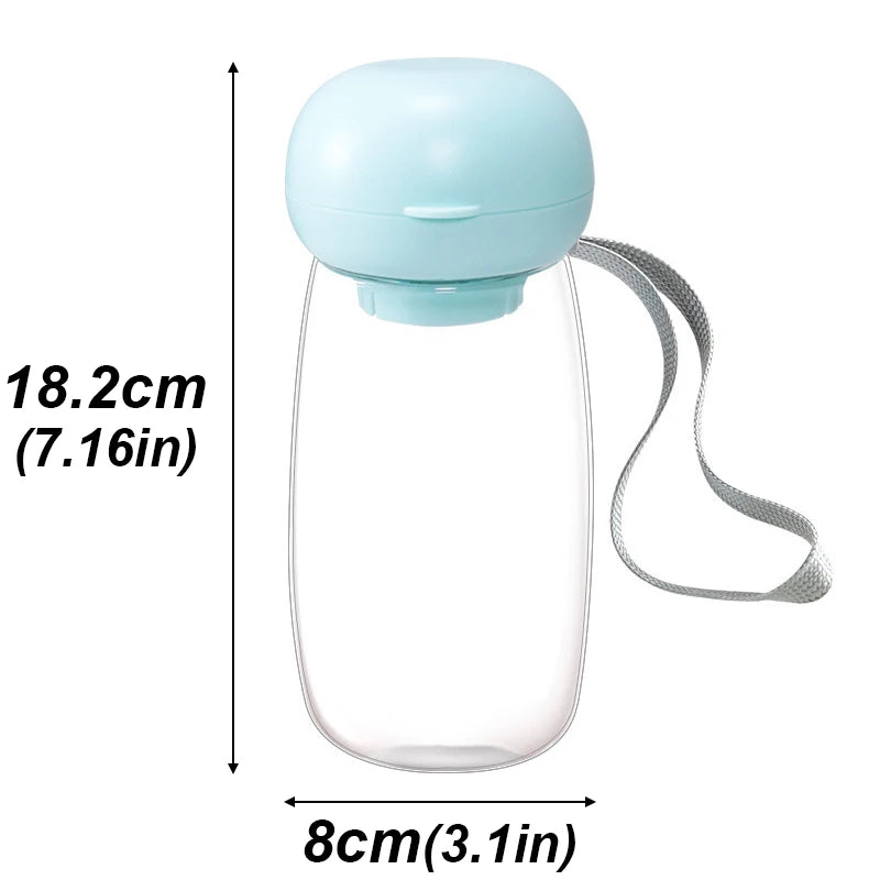 Pet Travel Bowl 500mL Collapsible 2 in 1 Food and Water Cup Portable Outdoor Feeder - Blue