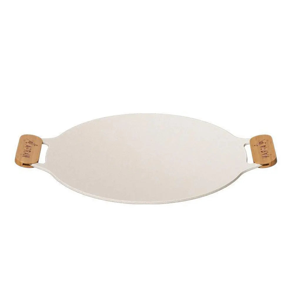Cast Iron Grill Pan 34cm Korean Style Round BBQ Griddle Non-Stick Cooking Plate