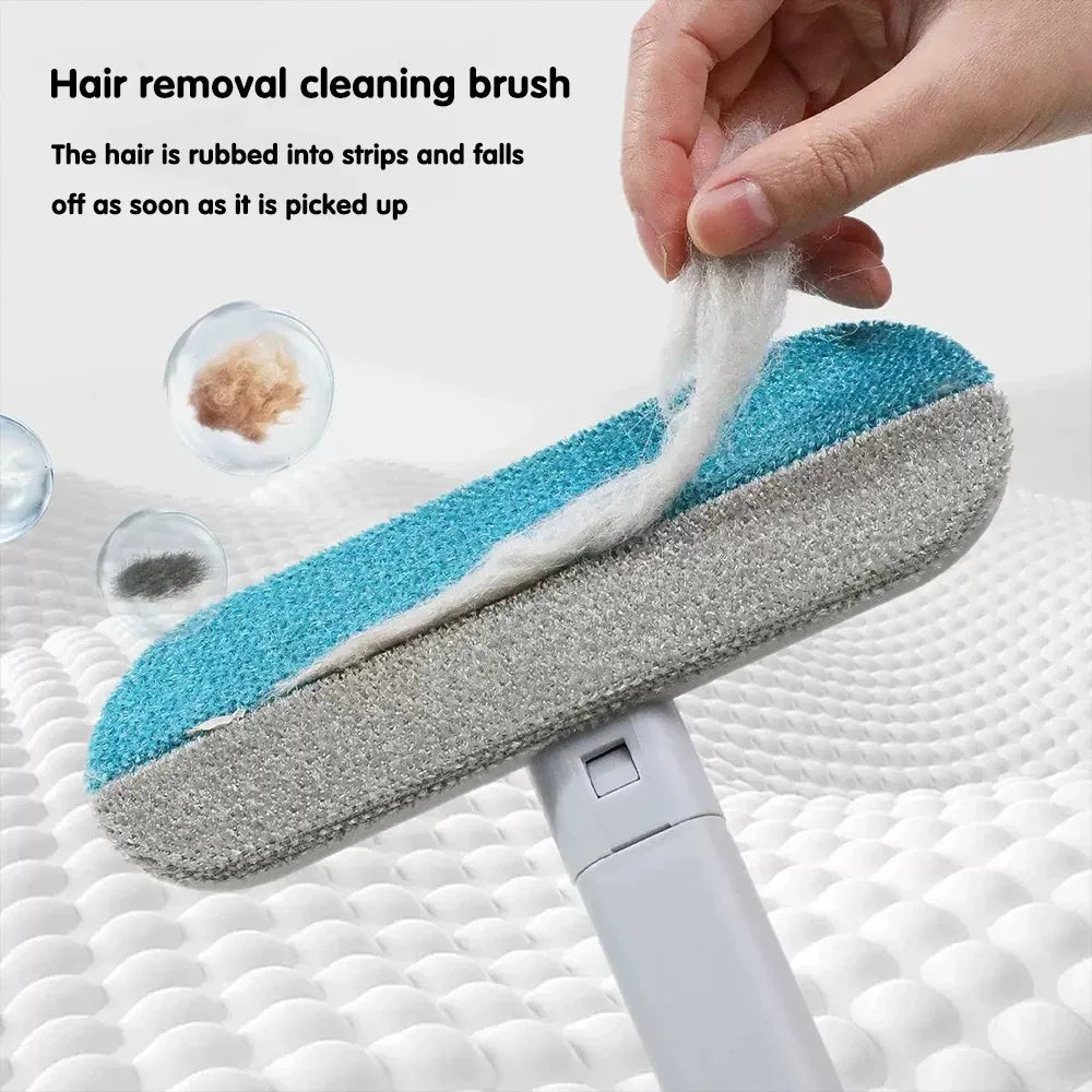 Pet Hair Remover Brush 3 in 1 Long Handle Detachable Cleaning Tool for Furniture Carpet Clothing
