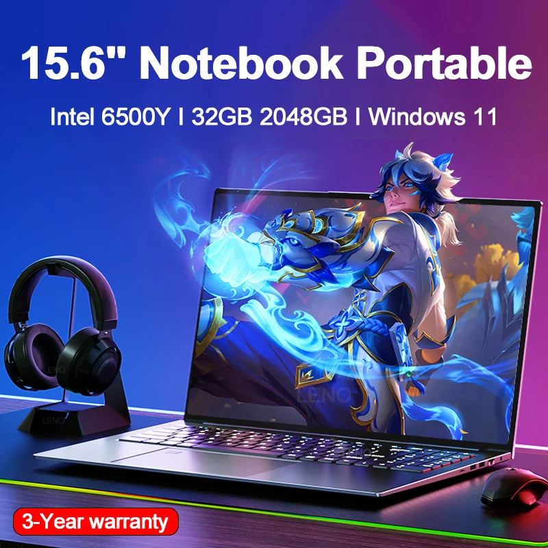 Laptop Computer 15.6 Inch Intel Processor 32GB RAM 1TB SSD Windows 11 Fingerprint Login