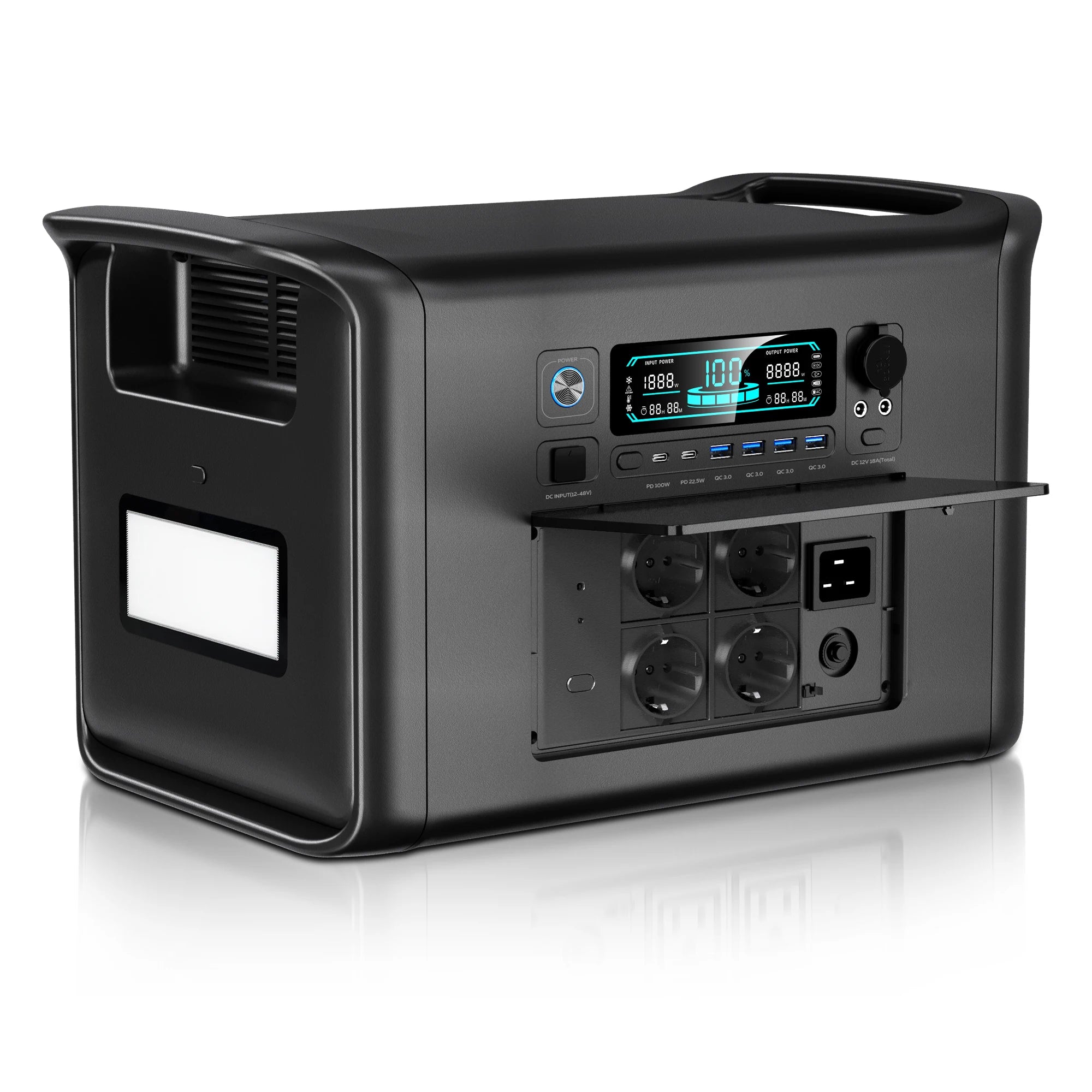 Portable Power Station AP2000 2400W LiFePO4 Solar Generator UPS Backup Battery