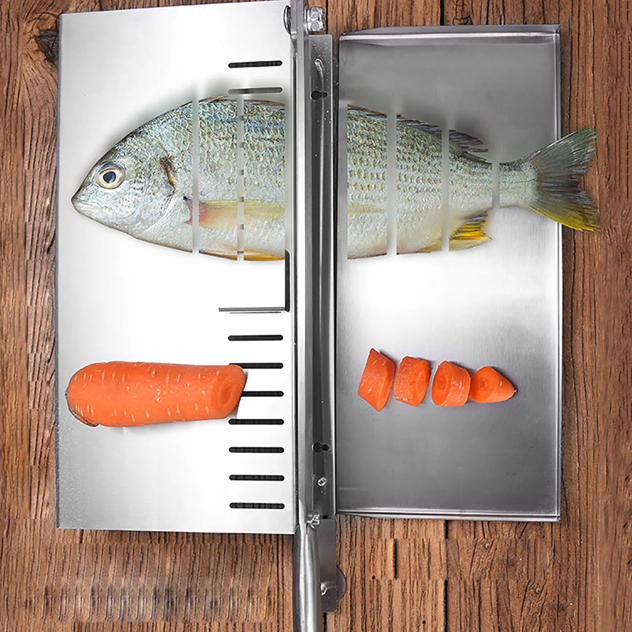 Manual Stainless Steel Frozen Meat Slicer – Bone Cutting & Vegetable Chopper – Medium Size