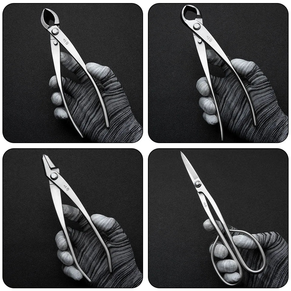 Professional Grade Bonsai Tool Roll – 7PCS – Precision Pruning Tools with Eco-Leather Roll