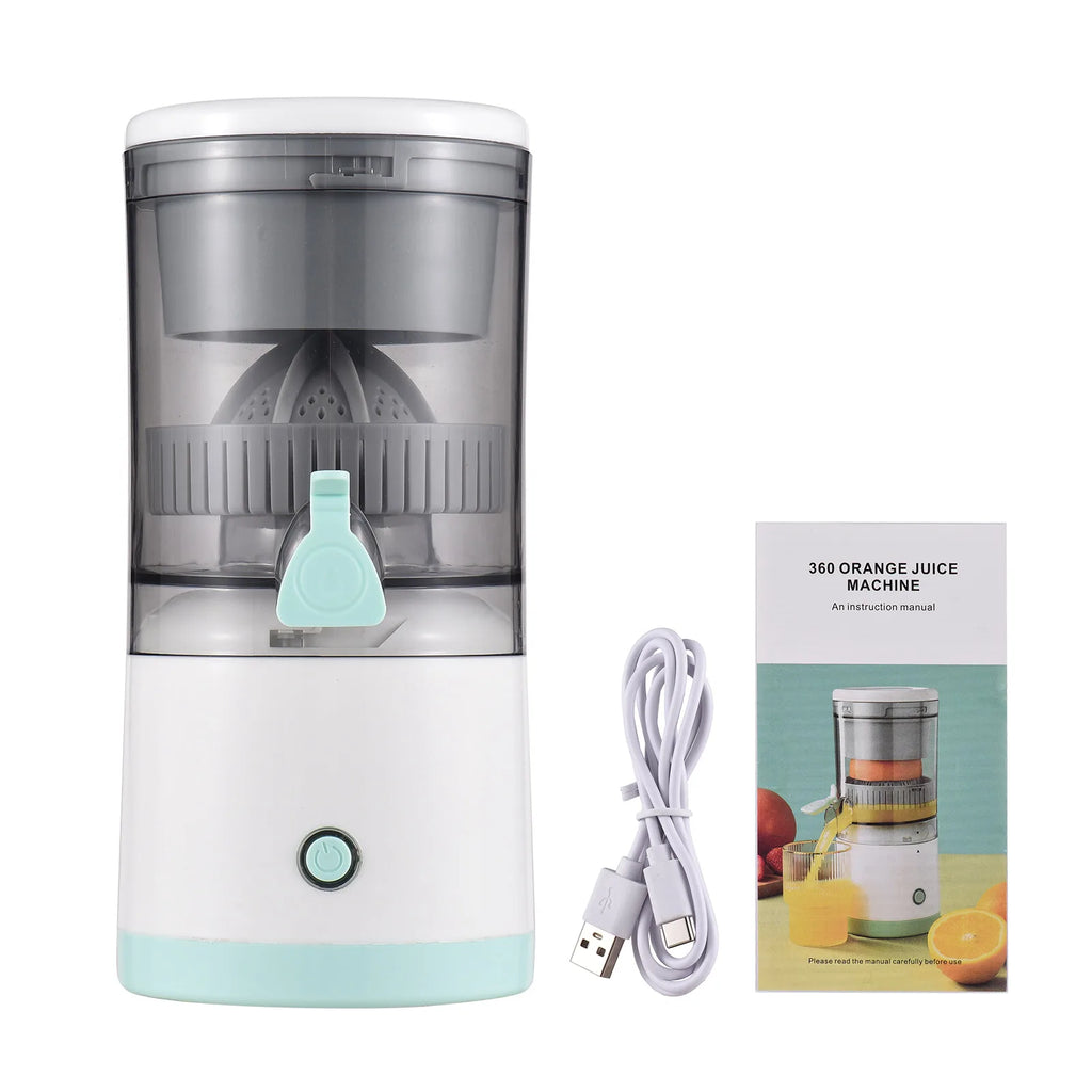 Electric Citrus Juicer 800mAh USB Rechargeable Portable Orange Lemon Squeezer - Green