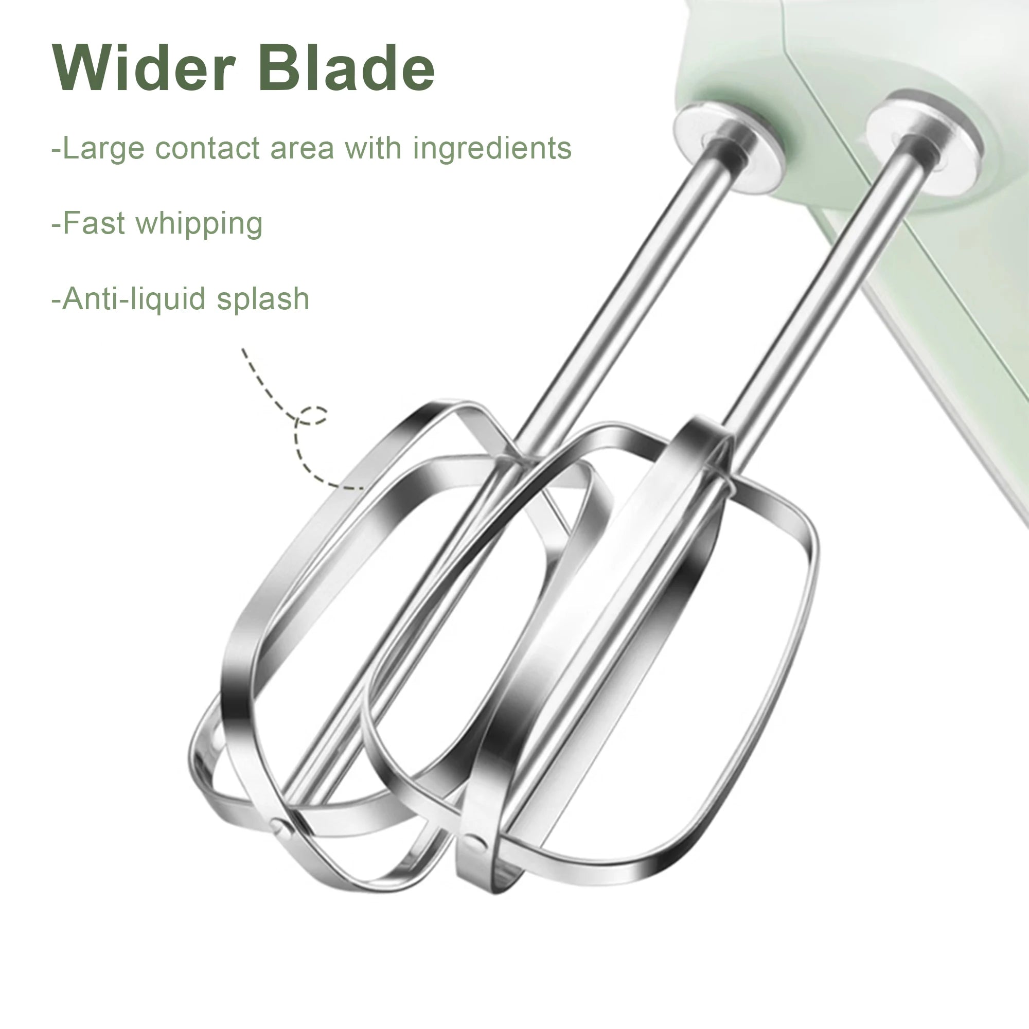 Electric Hand Mixer 5-Speed Kitchen Blender with Turbo Mode and Beaters – Grey