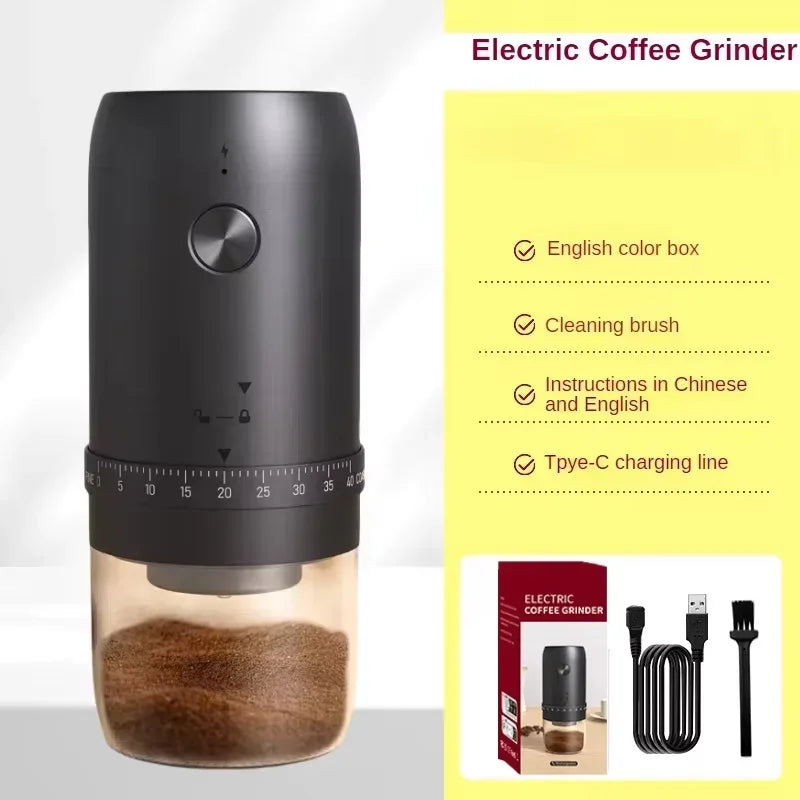 Coffee Grinder Wireless Portable Electric Burr Grinder 40 Adjustable Settings Rechargeable