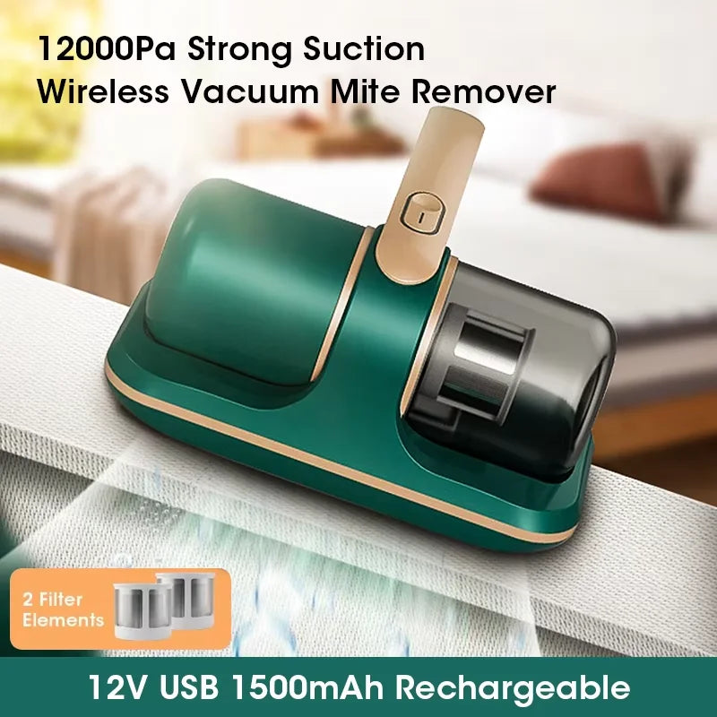Mattress Cleaner 12000Pa Cordless Handheld Fabric Vacuum 100W Dual Speed Cleaning Tool