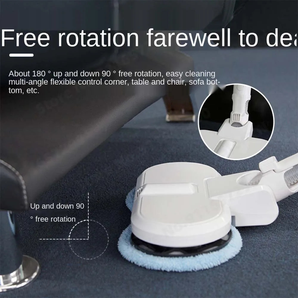Vacuum Mop Attachment 4 Cloth Pads Rotating Floor Cleaning Accessory Set White Variant 2