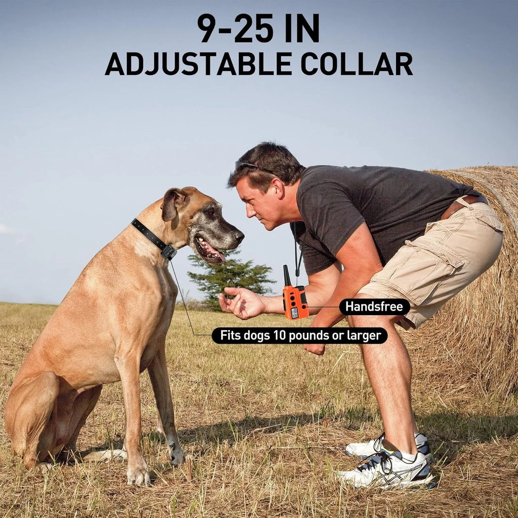 Dog Training Collar Rechargeable Waterproof Remote Trainer 600 m Range with Adjustable Beep and Vibration - Dual