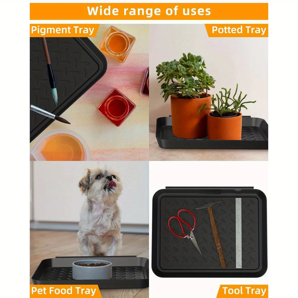 Storage Tray Set of 3 Plastic Trays Multipurpose Shoe and Household Organisers