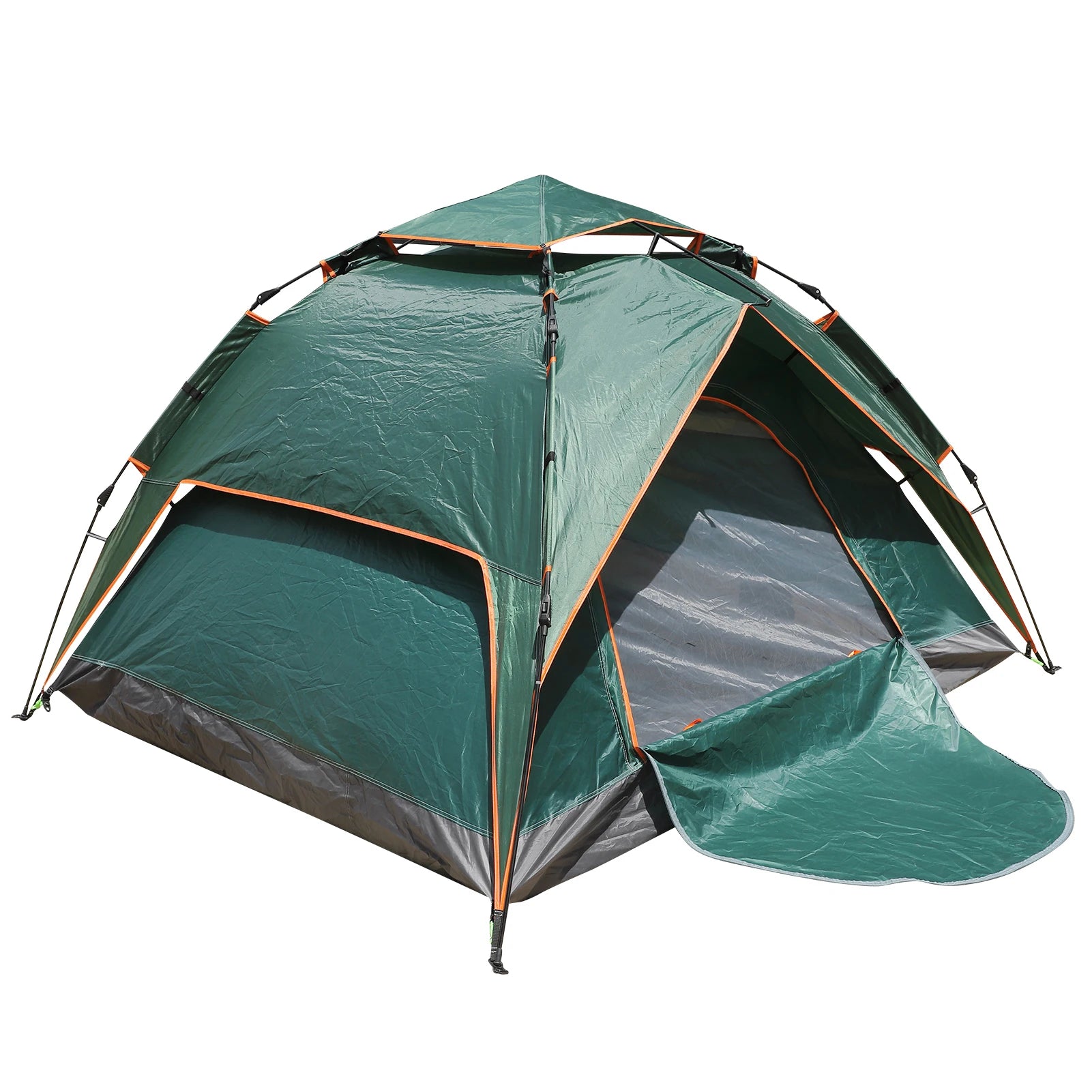 Pop Up Camping Tent 4 Person Double Layer Waterproof Automatic - Green