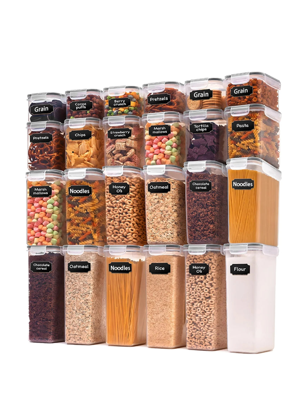 36-Piece Food Storage Containers BPA-Free Airtight Plastic Kitchen Organiser