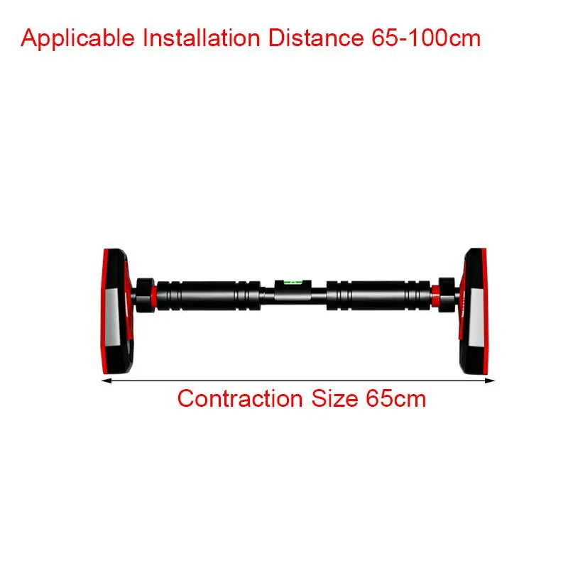 Pull Up Bar Portable Telescopic No Drill Doorway Fitness Training Bar Adjustable - 95cm - 135cm