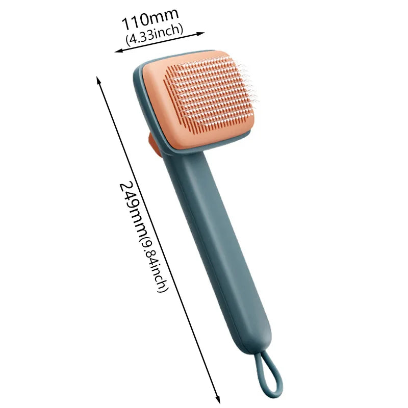 Pet Grooming Comb 240g Portable Washable Needle Brush for Long and Short Coats - Green