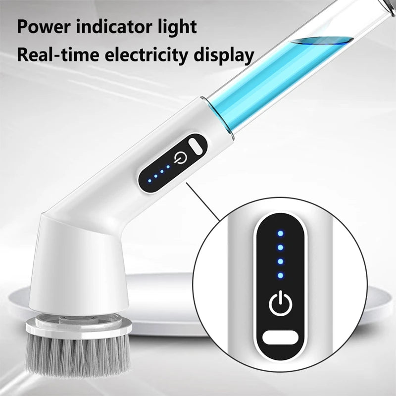 Cleaning Brush 220V Waterproof Handheld Electric Scrubber Floor and Tile Cleaning Tool