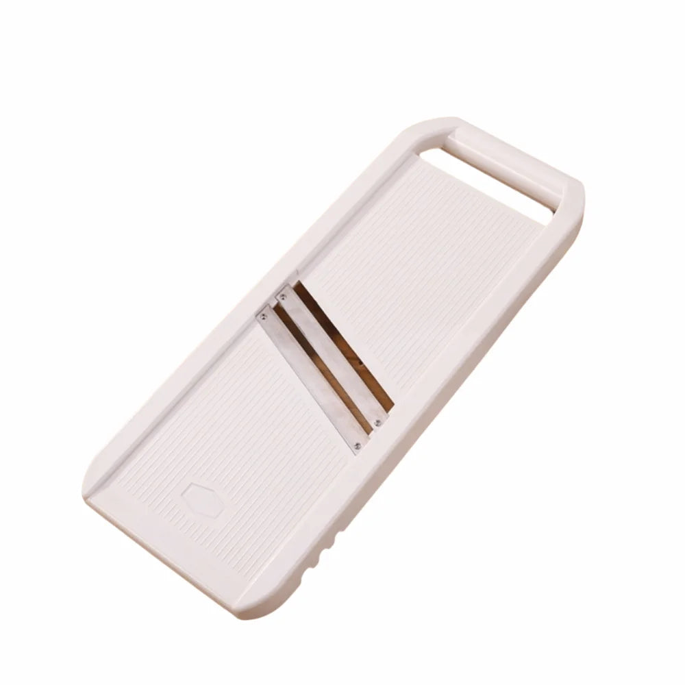 Manual Fruit & Vegetable Cutter With Handle Potato Slicer & Julienne Grater – White