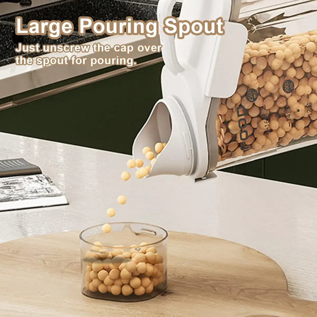 Food Storage Container 1100mL Airtight Kitchen Pantry Grain Jar BPA Free Reusable Canister