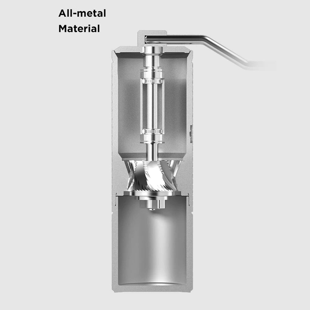 Manual Coffee Grinder Portable Hand Burr Grinder 42mm Stainless Steel Adjustable Settings - White