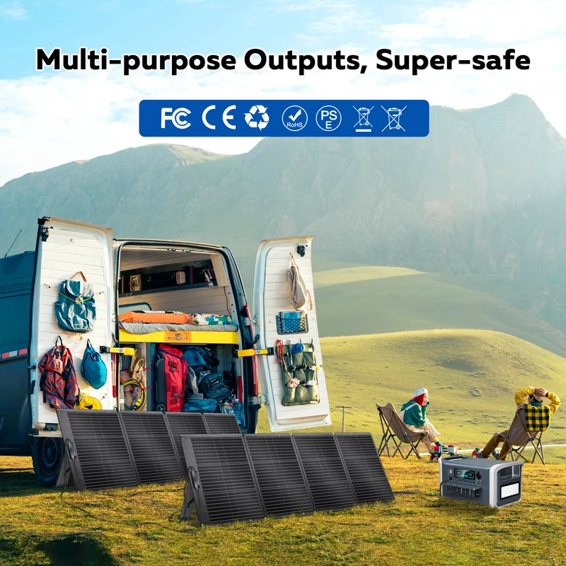 Portable Power Station AP2000 2400W LiFePO4 Solar Generator UPS Backup Battery