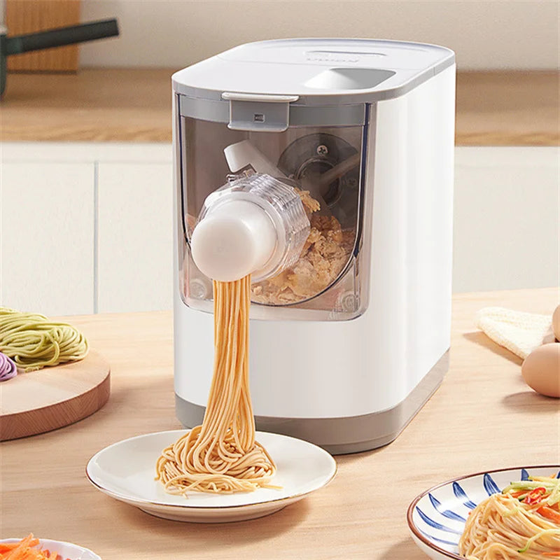 Pasta Maker Electric Noodle Machine 13 Molds Automatic Dough Mixer 200W – White