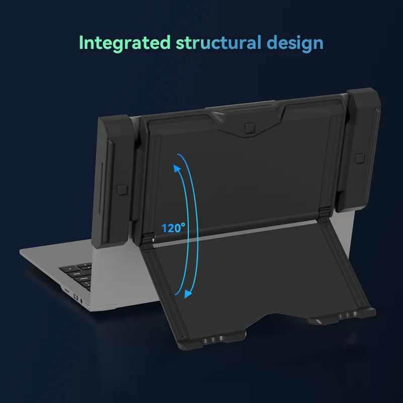 Portable Triple Screen Monitor 13.3 Inch FHD IPS Laptop Screen Extender USB-C Foldable Display