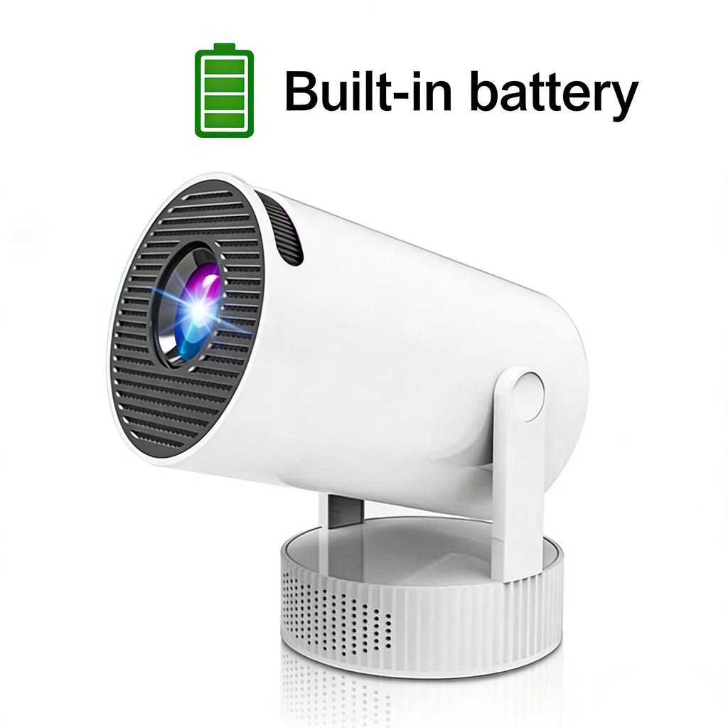Smart Projector Native 720P WiFi 6 Bluetooth 5.4 Android 14 Portable Home Cinema
