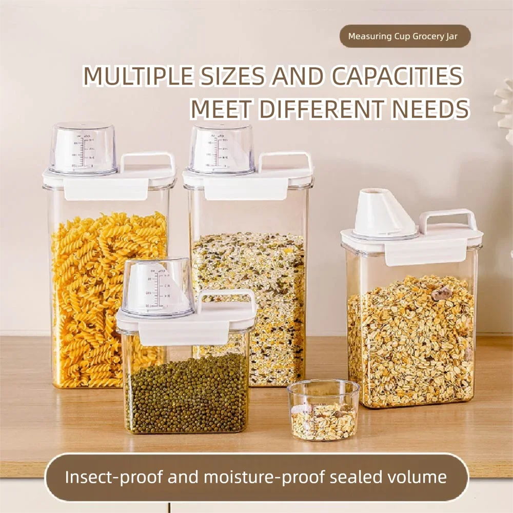 Food Storage Container 2300mL Airtight Kitchen Pantry Grain Jar BPA Free Reusable Canister