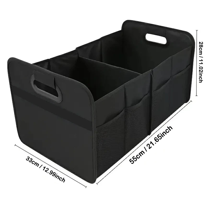 Foldable Car Storage Box 55cm Large Capacity Oxford Trunk Organizer SUV Truck - Black