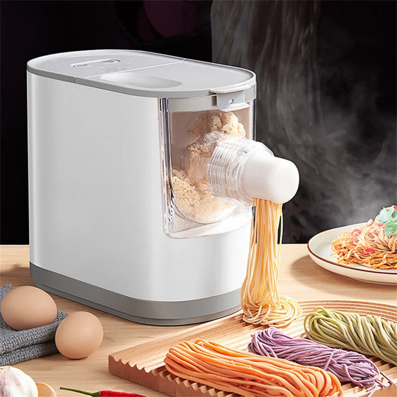 Pasta Maker Electric Noodle Machine 13 Molds Automatic Dough Mixer 200W – White