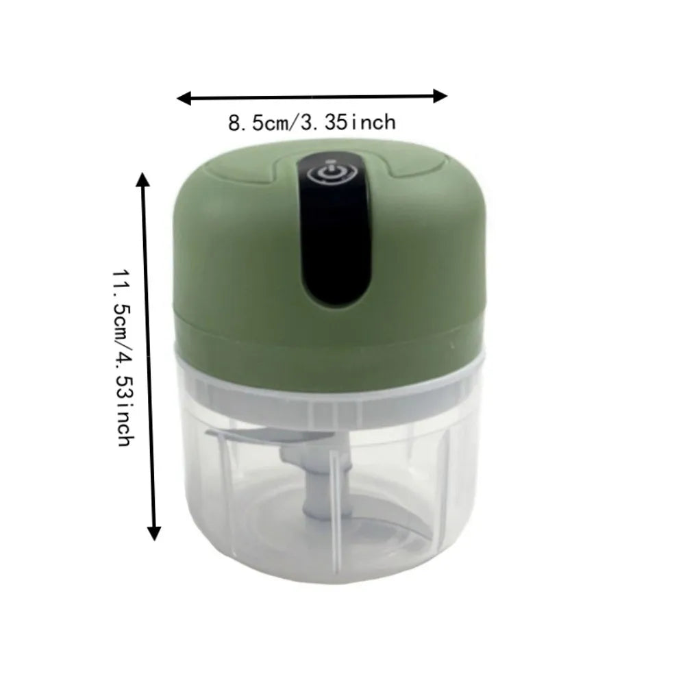 Mini Vegetable Chopper 400mAh USB Rechargeable Garlic Cutter Portable Kitchen Tool - White