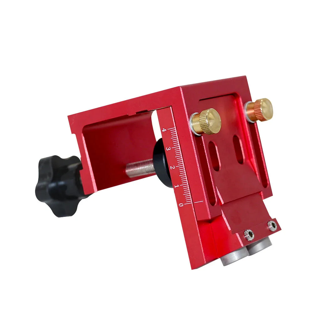 Pocket Hole Jig Kit with Drill Guide Step Drill Bit Screws and Wooden Plugs for Woodworking Red