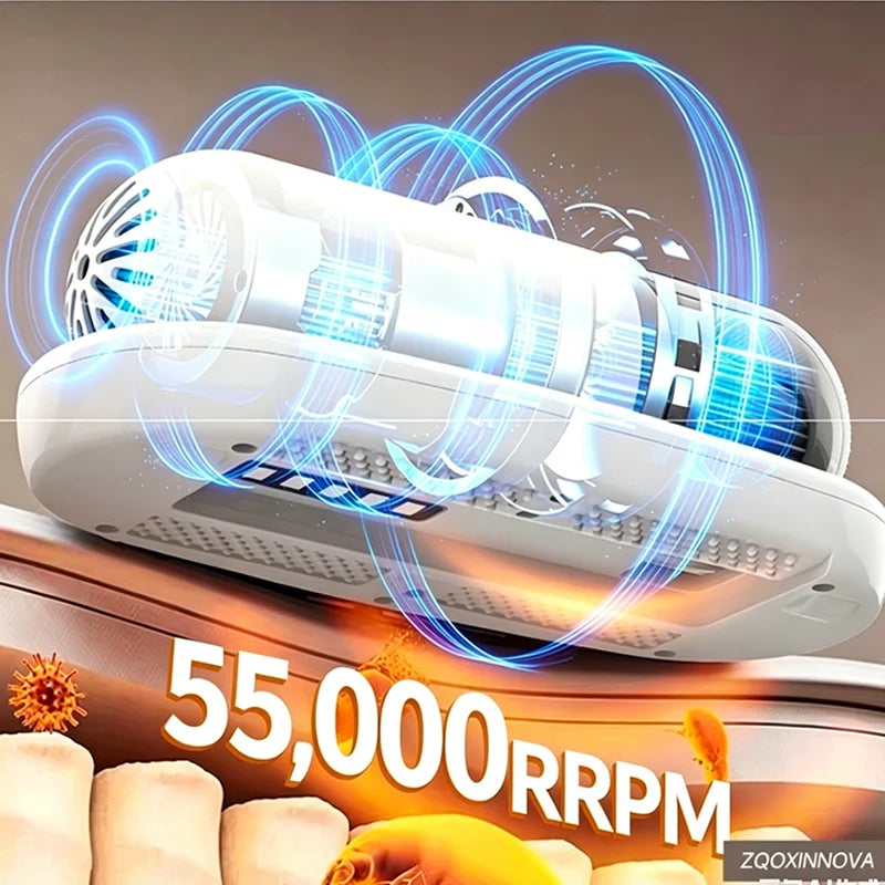 Bedding Cleaner 15000Pa Cordless Handheld Deep Fabric Cleaning Device 55000RPM Rechargeable Unit