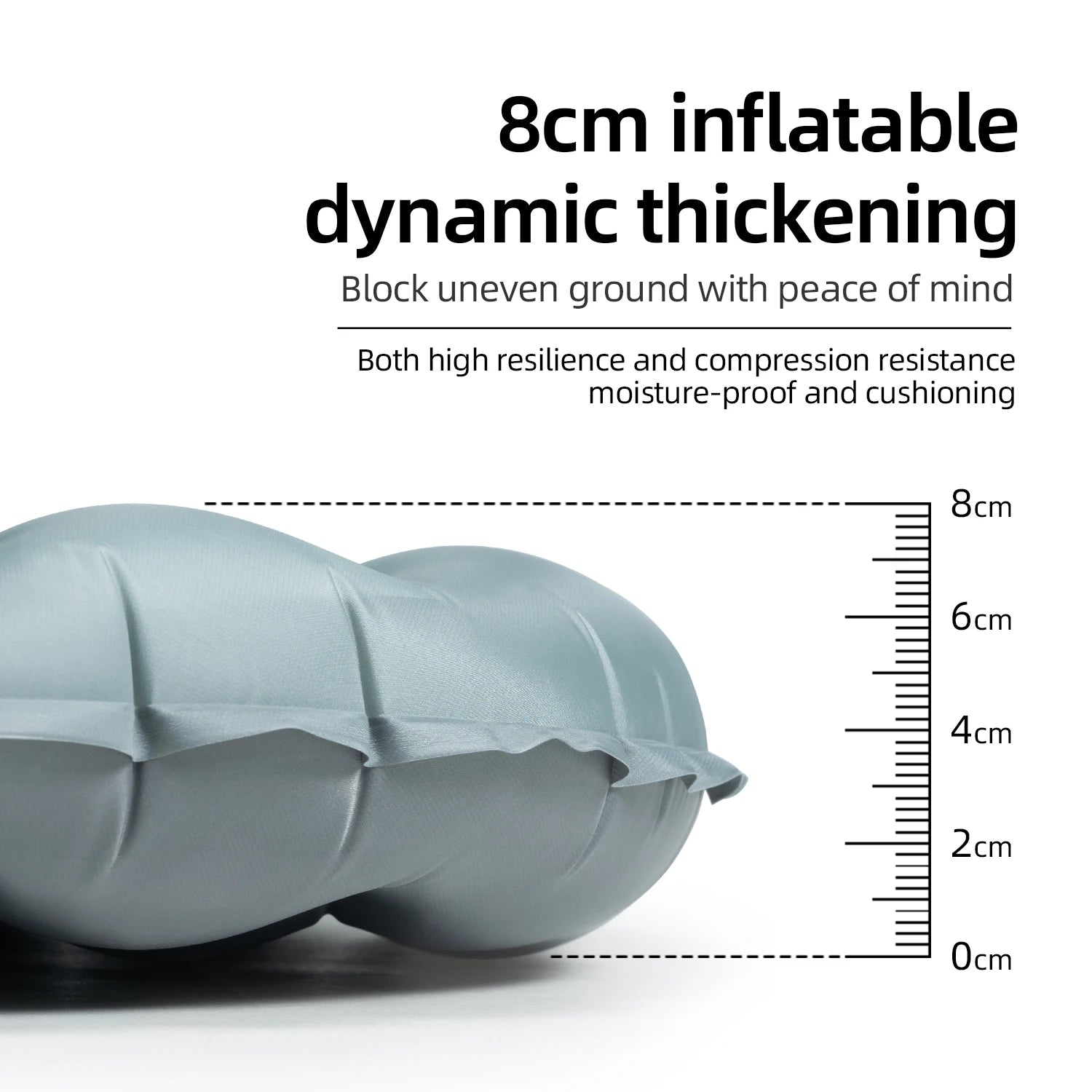Inflatable Camping Mattress 182cm Ultralight 490g Foldable Hiking Bed R5.0 – Green