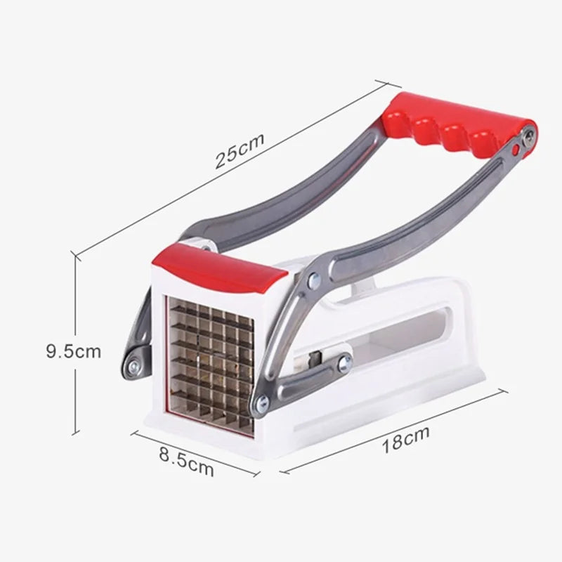 French Fry Cutter Manual Potato Slicer Stainless Steel Vegetable Chipper Kitchen Cutter – Blue