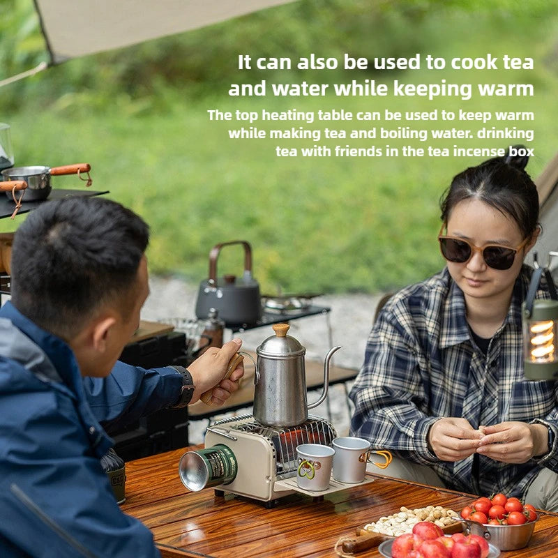 Camping Gas Stove Portable Outdoor Burner Cooking Stove - Khaki