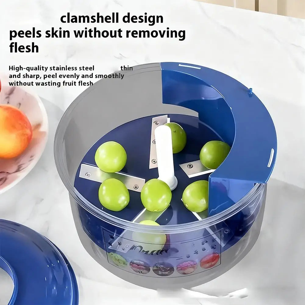 Automatic Garlic and Fruit Peeler 50W Stainless Steel Blade Electric Kitchen Peeler