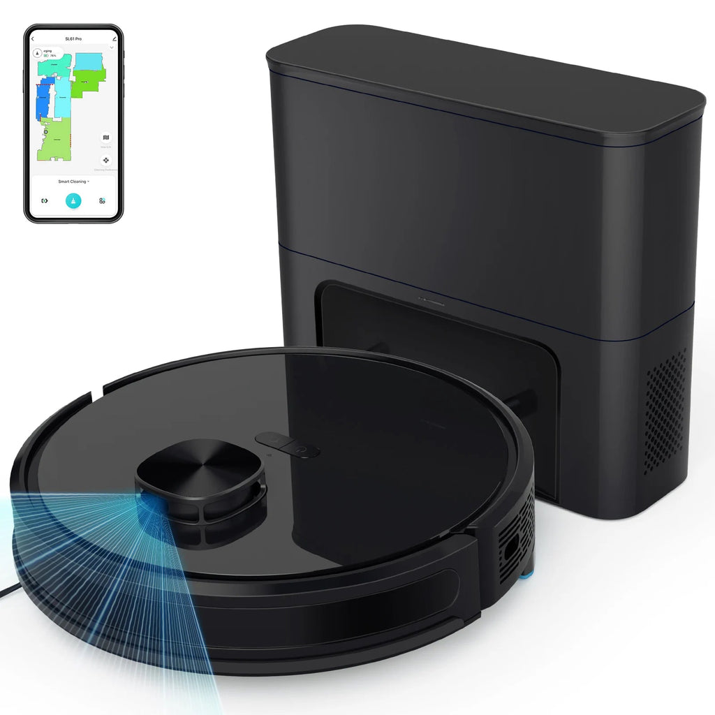 Robot Vacuum Cleaner 4500Pa LiDAR Navigation Self-Emptying Vacuum Mop with 2.5L Dust Station WiFi App Control Alexa