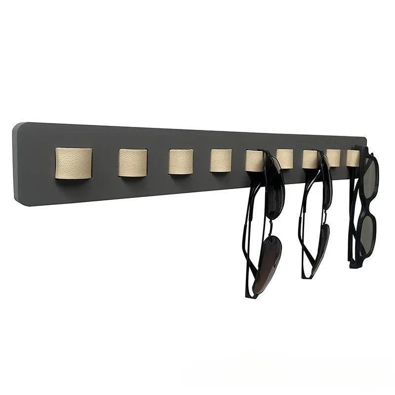 Wall Mounted Wooden Eyeglass Storage Rack Sunglasses Display Organiser Holder – White