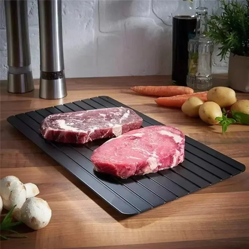 Defrost Tray 29.5cm Aluminium Fast Thaw Board Reusable Frozen Food Defrost Plate Kitchen Tool