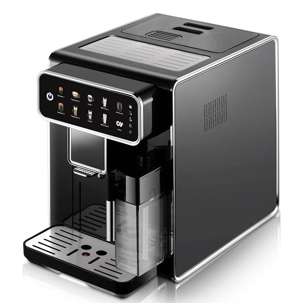 Coffee Machine 1200W Automatic Espresso Maker with Milk Frother Touch Control – Black