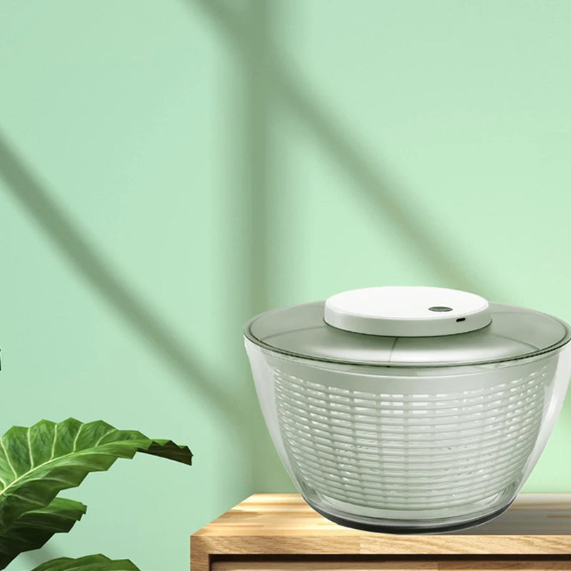 Salad Spinner 4.75L Electric Vegetable Dryer Bowl Automatic Fruit Washer