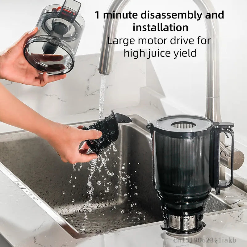 Slow Juicer 200W Large Caliber 10.8cm Automatic Pulp Separation 1L - Grey