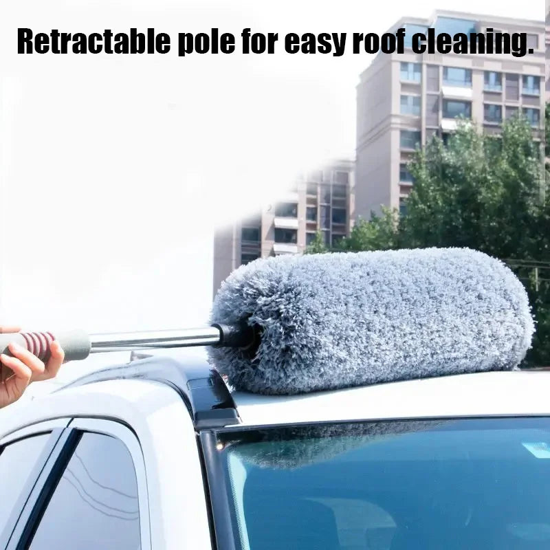 Car Dusting Brush 1PC Telescopic Microfiber Wet Dry Cleaning Mop Extendable Handle
