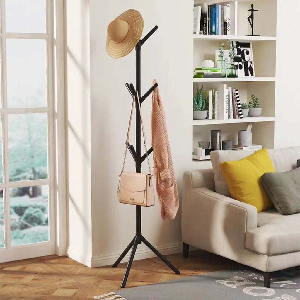 Coat Rack Stand 170 cm Floor Standing Tree Branch Hat and Clothes Hanger - Black
